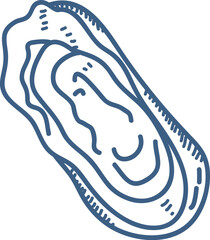 Oyster Opened Line Art © Mykola Syvak