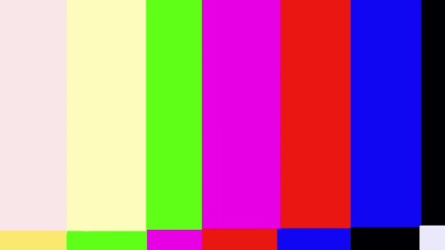 Static no signal screen with glitch interference and distortions. Effect of distortion and broken pixels. Stock video with glitch.