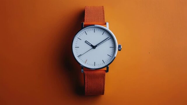 Wrist watch with a simple face and strap