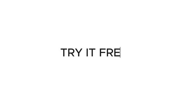Typewriter Effect of "Try it Free" Title.