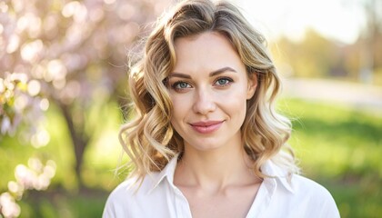 Fototapeta premium Nordische Schönheit im Frühling – Natürliches Portrait