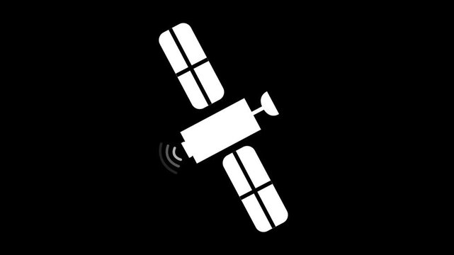 Satellite communication icon animation