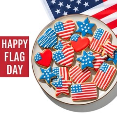 Obraz premium Patriotic Flag Day cookies celebration