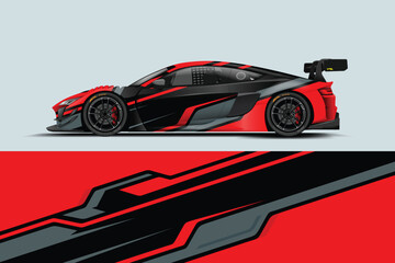 Naklejka premium Car livery graphic vector design. Abstract grunge background wrap design for vehicle vinyl stickers and car branding.