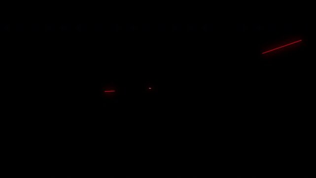 Abstract Red Light Streaks on Black Background, Dynamic Motion Graphics.