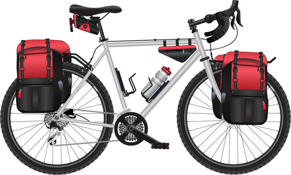 icycle type adventure touring bike on isolated