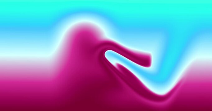 Liquid Wave Gradient Abstract Motion Background. Pink, Purple, White, Violet, Seamless Loop Video Animation Background - 4K