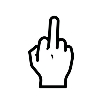 Middle Finger Gesture Icon Vector Art
