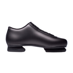 Black Curling Slider Shoe with Laces on a Transparent Background. Isolated Clipart High Resolution Png Digital Design Asset