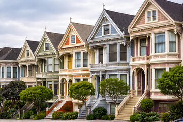 Painted Ladies Victorian Houses on Steiner Street