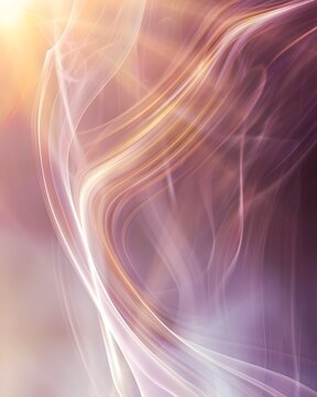 Vertical abstract purple and gold wave background with soft glowing light. Elegant luxury gradient design for corporate branding, technology, and premium presentation.