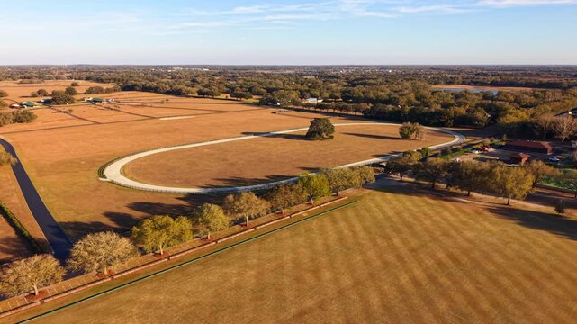 Old horse race track and field