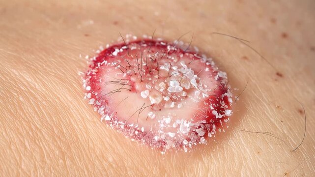 Fungal Skin Infection with Expanding Circular Lesion