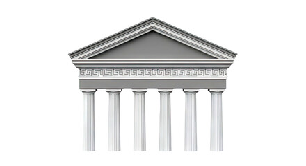 Obraz premium Classical Greek Temple Facade with Columns