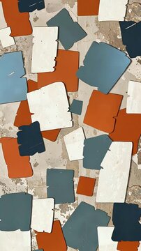 colorful patches on a textured wall