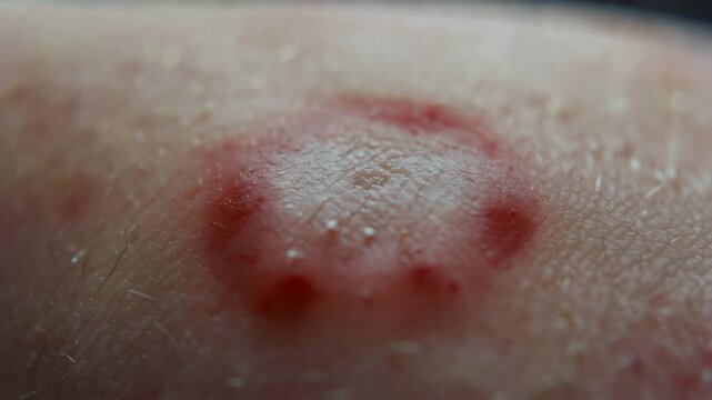 Fungal Skin Infection with Expanding Circular Lesion