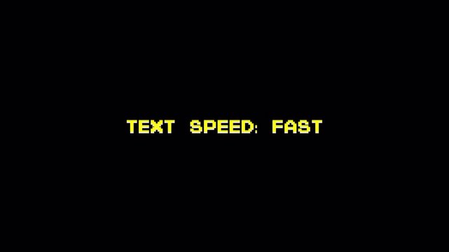 Retro 8 Bit Pixel Art Game Text Animation Vintage Arcade Computer Dark Background Loop 4k video animation seamless loop