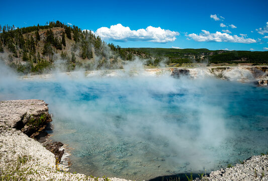 The area clearly demonstrates the volcanic nature of Yellowstone.