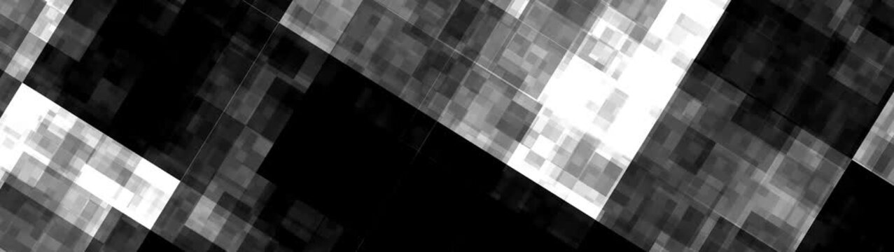 Geometric pattern with digital glitches motion