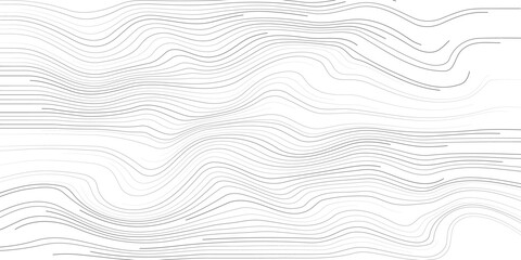 Obraz premium Abstract grey wave lines on transparent background. Technology, data science, geometric border pattern. Isolated on white background. Vector illustration