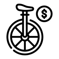 Fototapeta premium money line icon