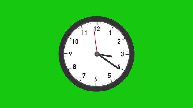 Simple Clock Animation green screen, Clock Timelapse Green screen Alpha Loop. Simply animated clock counting up to 24 hours with green screen.
4K High Quality Green Screen Video.