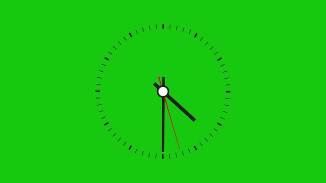 Simple Clock Animation green screen, Clock Timelapse Green screen Alpha Loop. Simply animated clock counting up to 24 hours with green screen.
4K High Quality Green Screen Video.