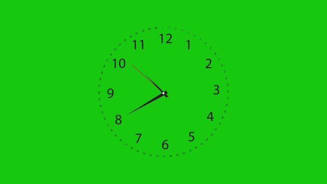 Simple Clock Animation green screen, Clock Timelapse Green screen Alpha Loop. Simply animated clock counting up to 24 hours with green screen.
4K High Quality Green Screen Video.