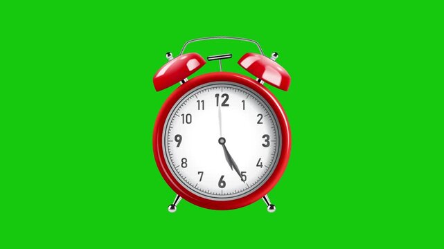 Clock white glow light moving fast motion on green screen background, 12 Hours Classic Clock Timelapse.
animation of the clock face at twelve o'clock green screen,Motion graphics of clock concept.