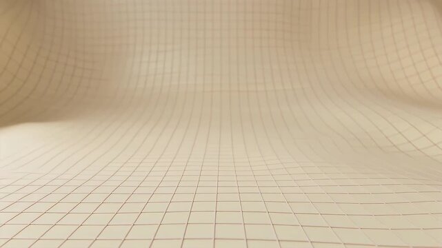 grid lines background with smooth curved waves