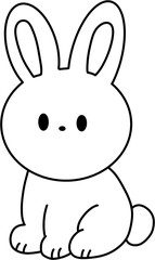 Fototapeta premium Cute Rabbit Expression Set Emotion Character Collection