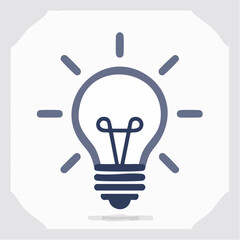 アイデアを象徴する電球アイコン
