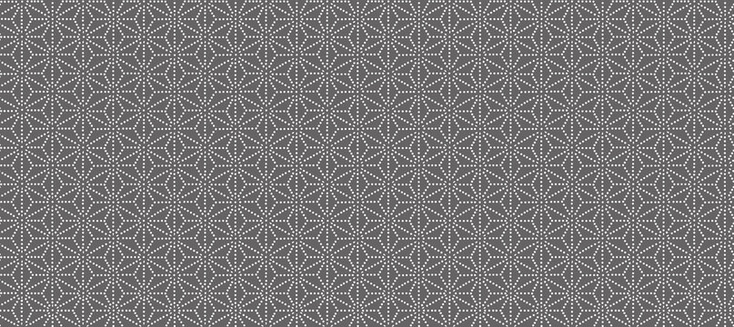 麻の葉　和風デザイン シームレス パターン素材 (geometric hemp-leaf pattern Japanese-style design seamless pattern material)