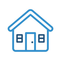 Obraz premium Modern residential building icon isolated on white background