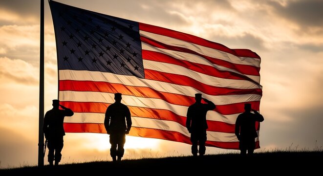 Memorial day usa tribute honoring fallen heroes with american flag