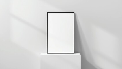 Realistic A4 Photo Frame Mockup. 3D render 