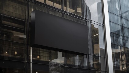 Fototapeta premium Outdoor sign on shop front window mockup