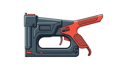 Pneumatic Nail Gun Tool for Carpentry Work.
