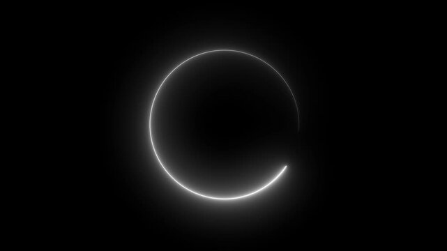 Glowing neon circle with on black background animation.  neon ellipse circle border loop icon. 
Neon round frame, circle, ring shape, loading, Blue neon circle waves loop animation background.