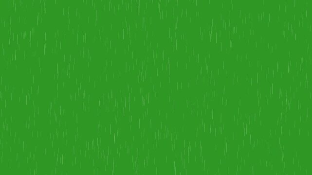 Heavy rain falling green screen. loopable rainy season animation on green screen by motion graphics