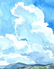 Blue sky with clouds