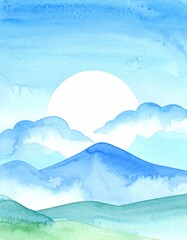 Blue sky with clouds