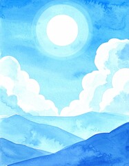 Blue sky with clouds