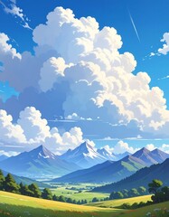 Blue sky with clouds