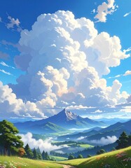 Blue sky with clouds