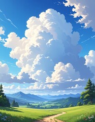 Blue sky with clouds