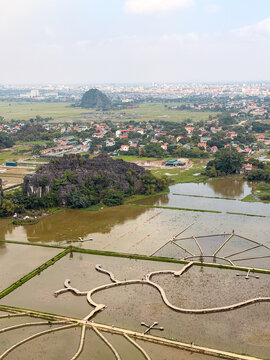 aerial view of the city