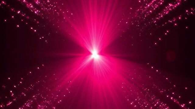 Bright Light Shining with Pink Rays.