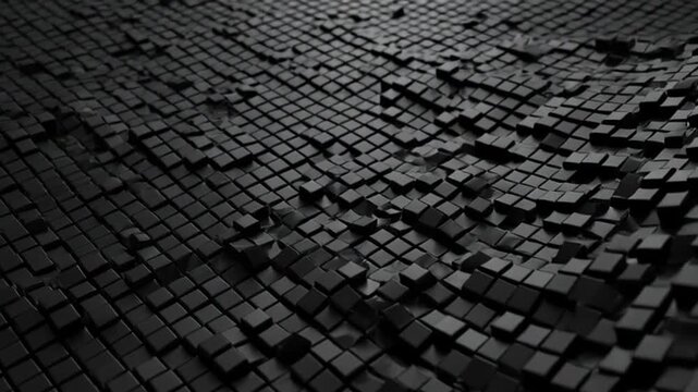 Dark cobblestone road with uneven surface.