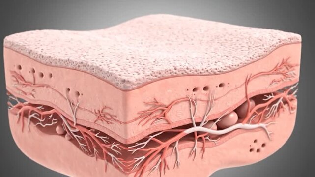 Anatomy of human skin layers.